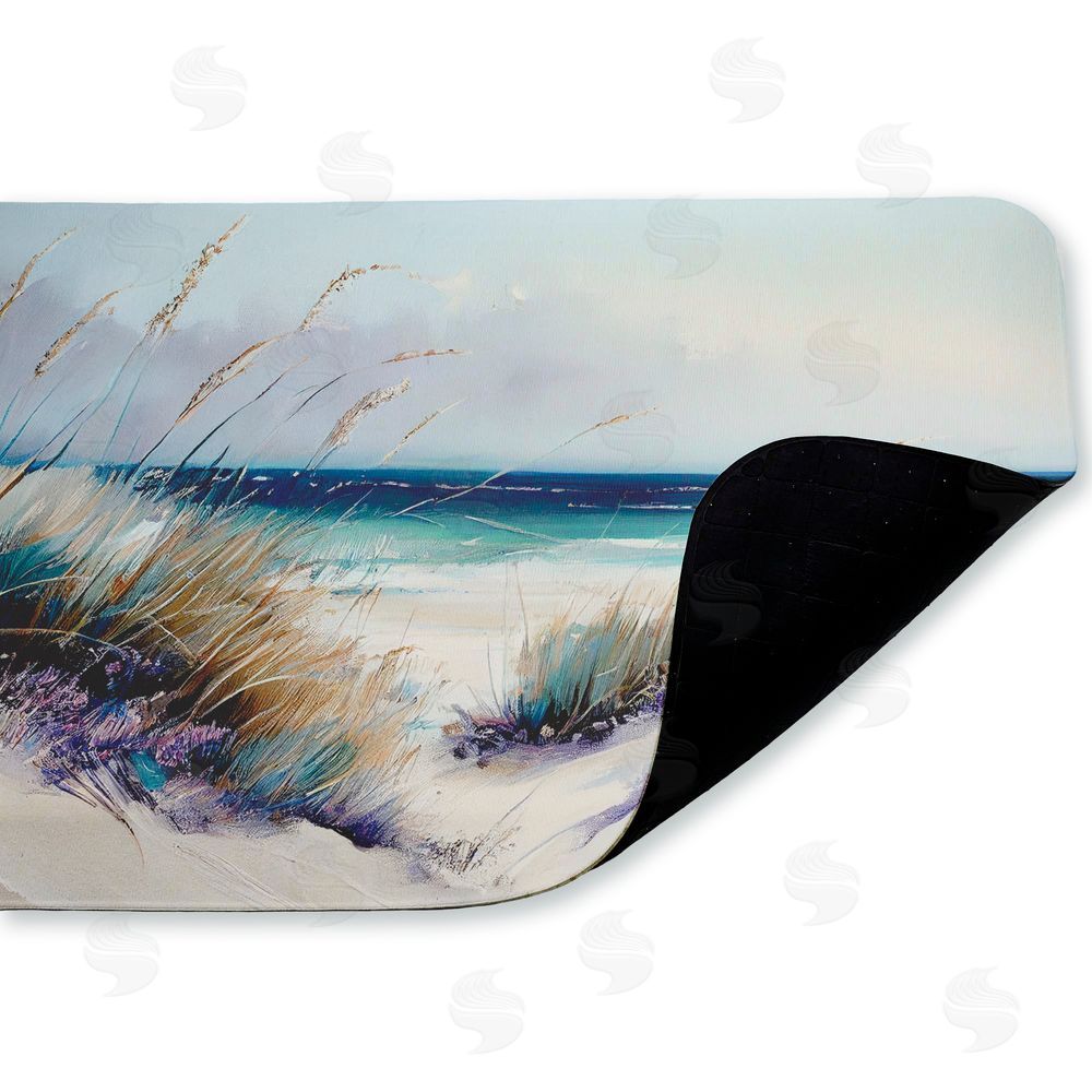 Sasha Windblown Beach Grasses Kitchen Floor Mat