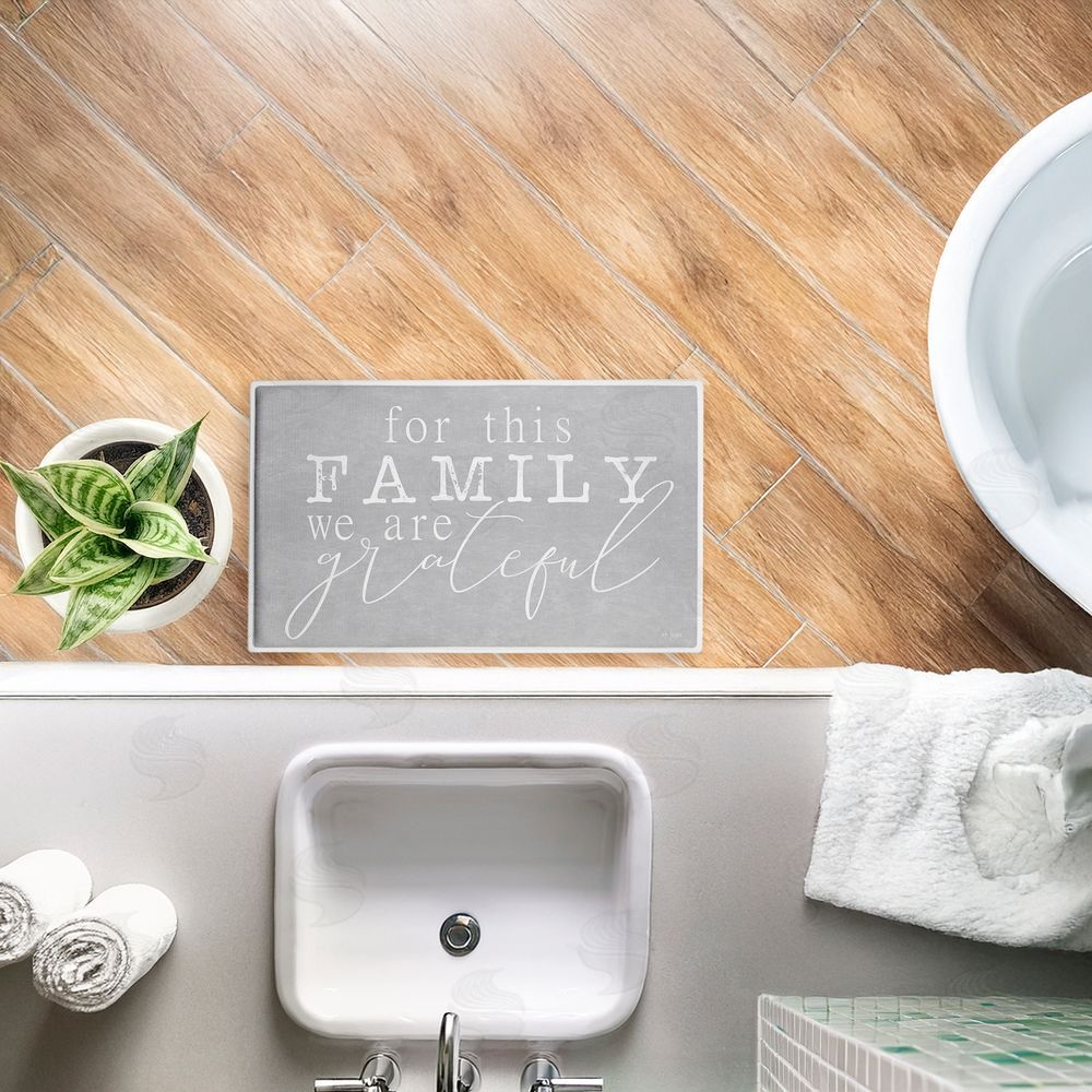 Jaxn Blvd. For This Family Gratitude Plush Bathroom Floor Mat