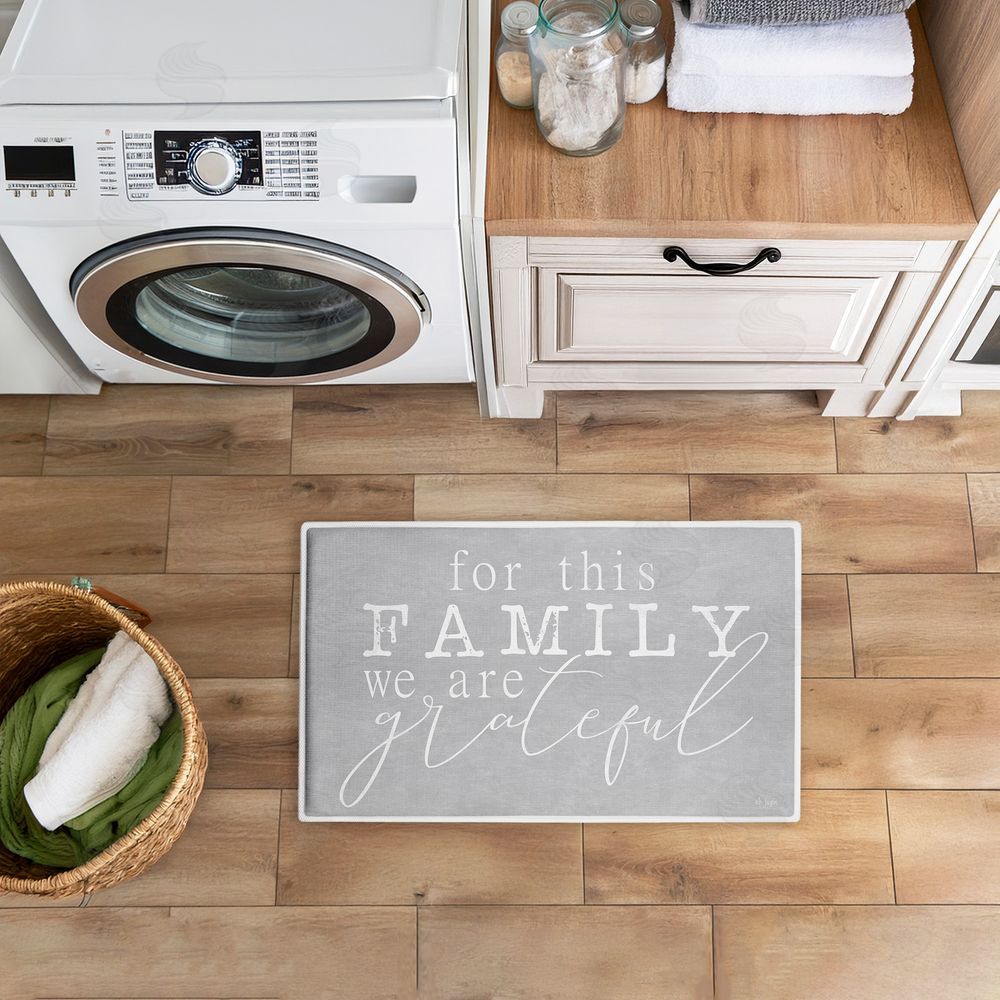 Jaxn Blvd. For This Family Gratitude Plush Bathroom Floor Mat