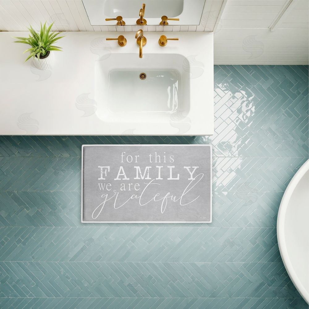 Jaxn Blvd. For This Family Gratitude Plush Bathroom Floor Mat