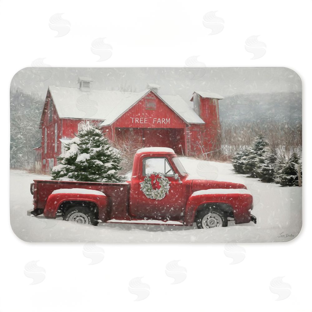 Lori Deiter Christmas Tree Farm & Truck Kitchen Floor Mat