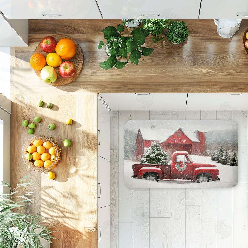Lori Deiter Christmas Tree Farm & Truck Kitchen Floor Mat