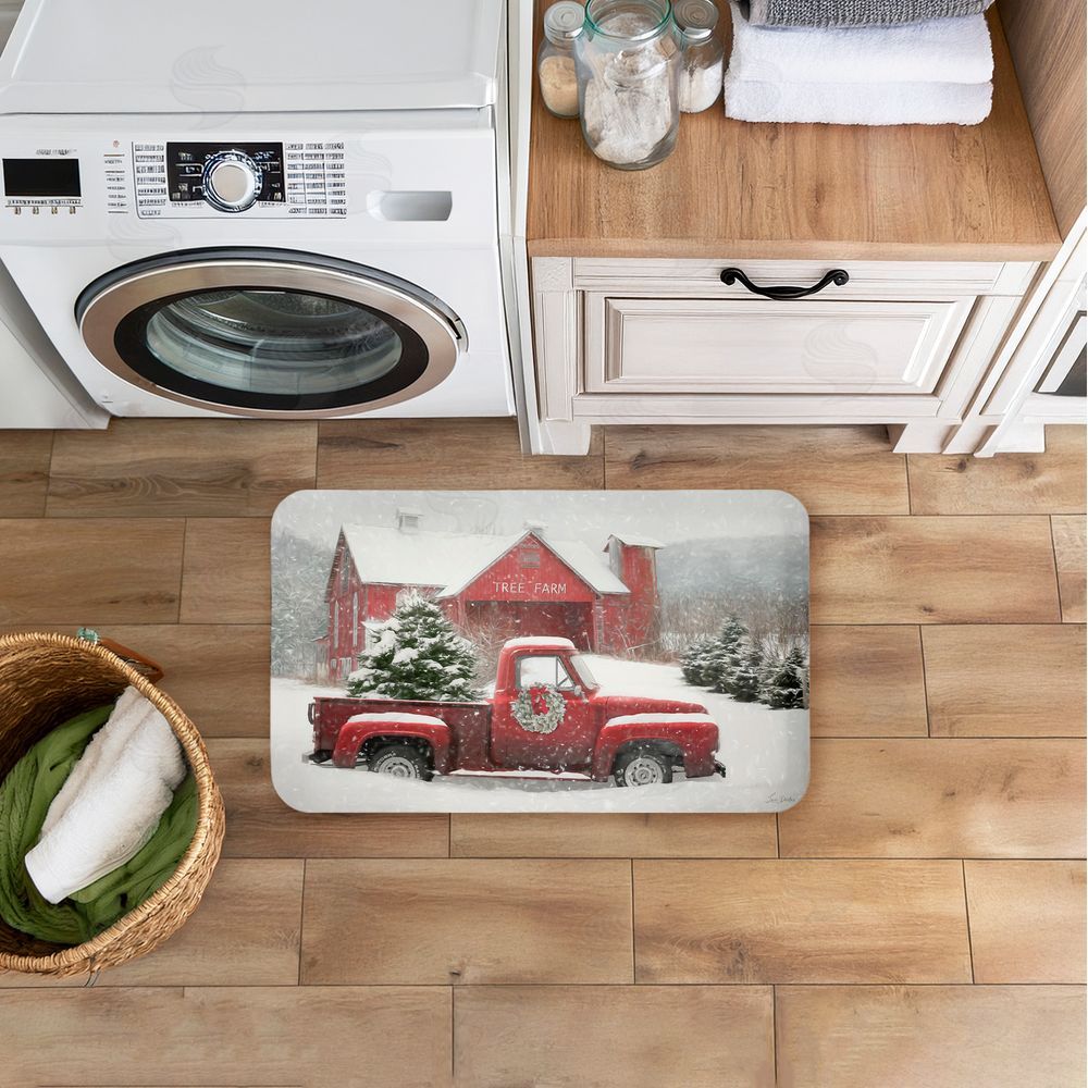 Lori Deiter Christmas Tree Farm & Truck Kitchen Floor Mat