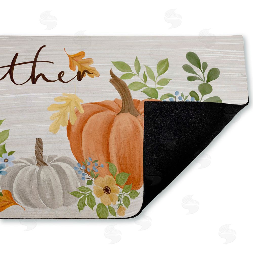 Cat Thurman Designs Gather Welcome Autumn Pumpkins Unwoven Outdoor Door Mat