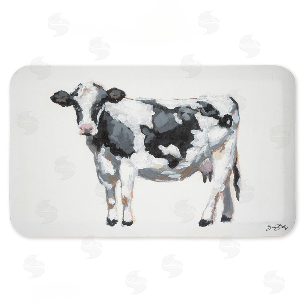 Sara Baker Simple Farmhouse Cow Kitchen Floor Mat