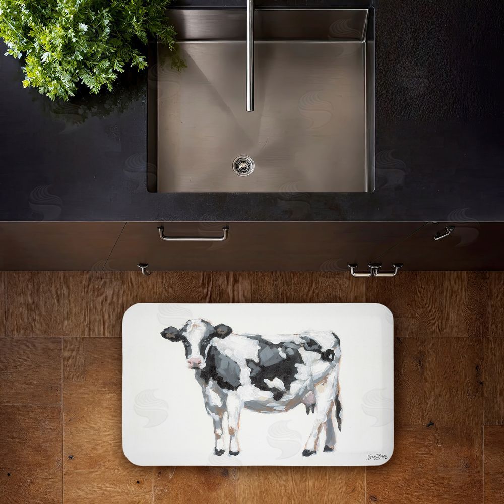Sara Baker Simple Farmhouse Cow Kitchen Floor Mat