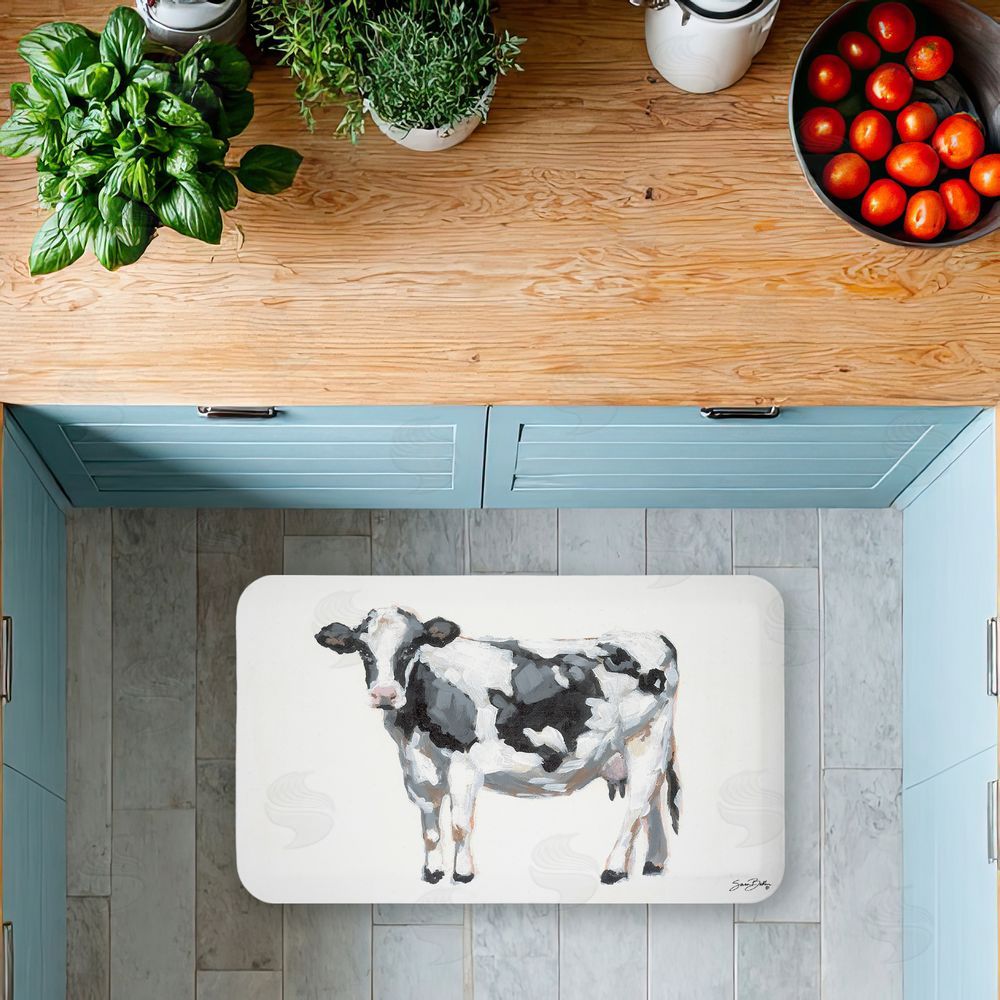 Sara Baker Simple Farmhouse Cow Kitchen Floor Mat
