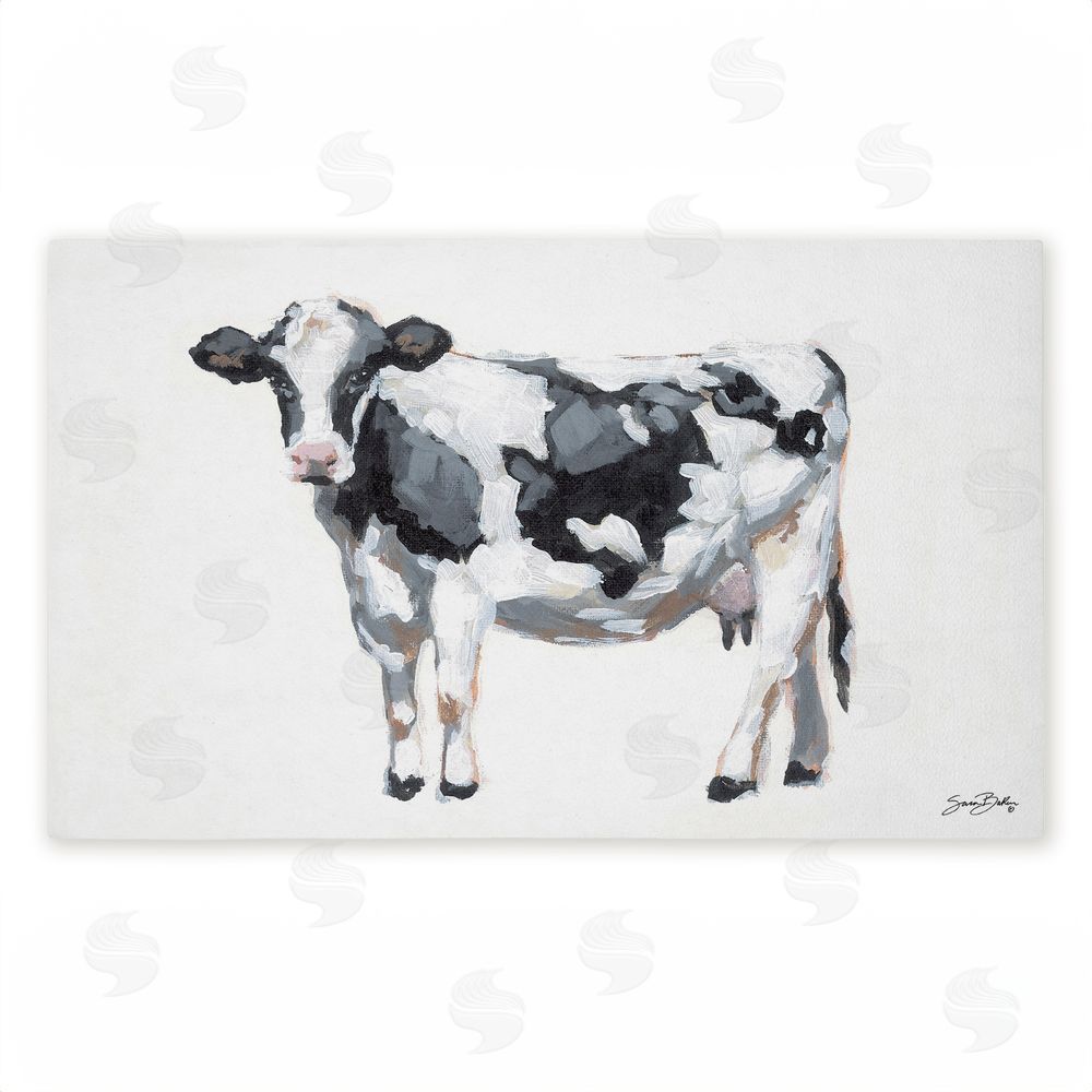 Sara Baker Simple Farmhouse Cow Unwoven Outdoor Door Mat