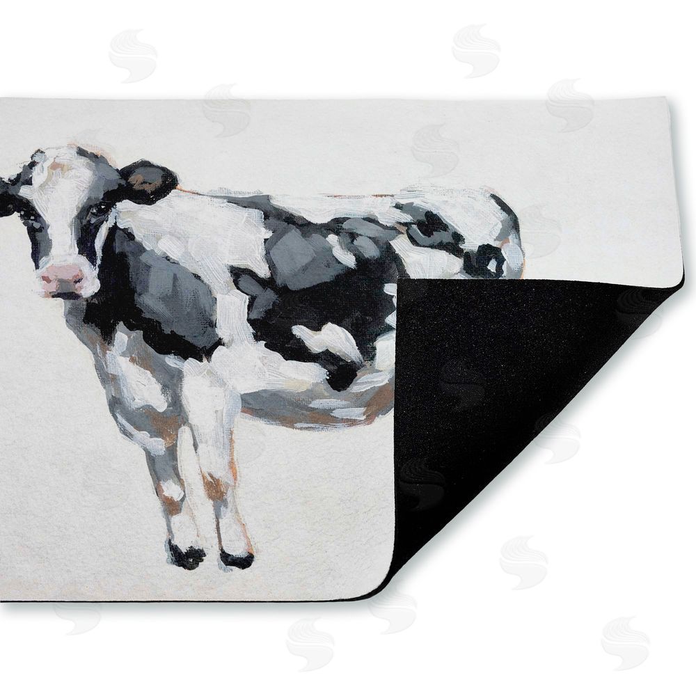 Sara Baker Simple Farmhouse Cow Unwoven Outdoor Door Mat