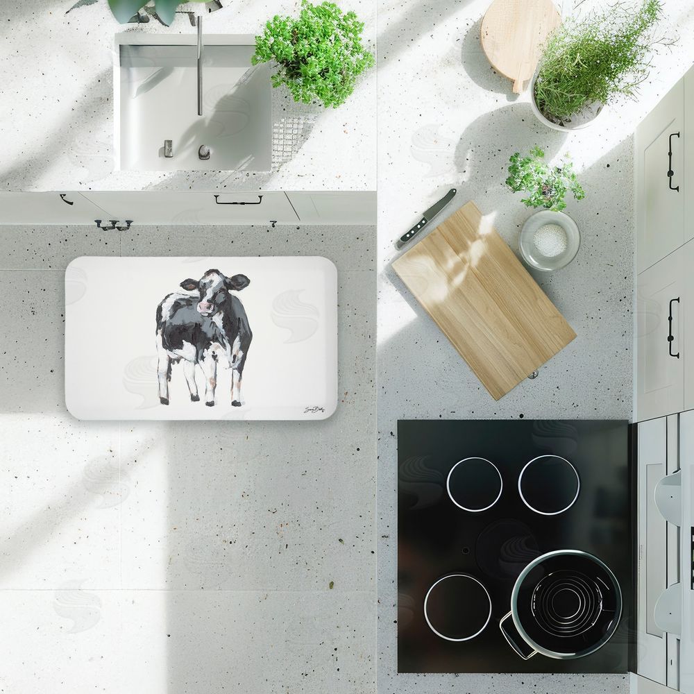 Sara Baker Standing Country Cow Kitchen Floor Mat
