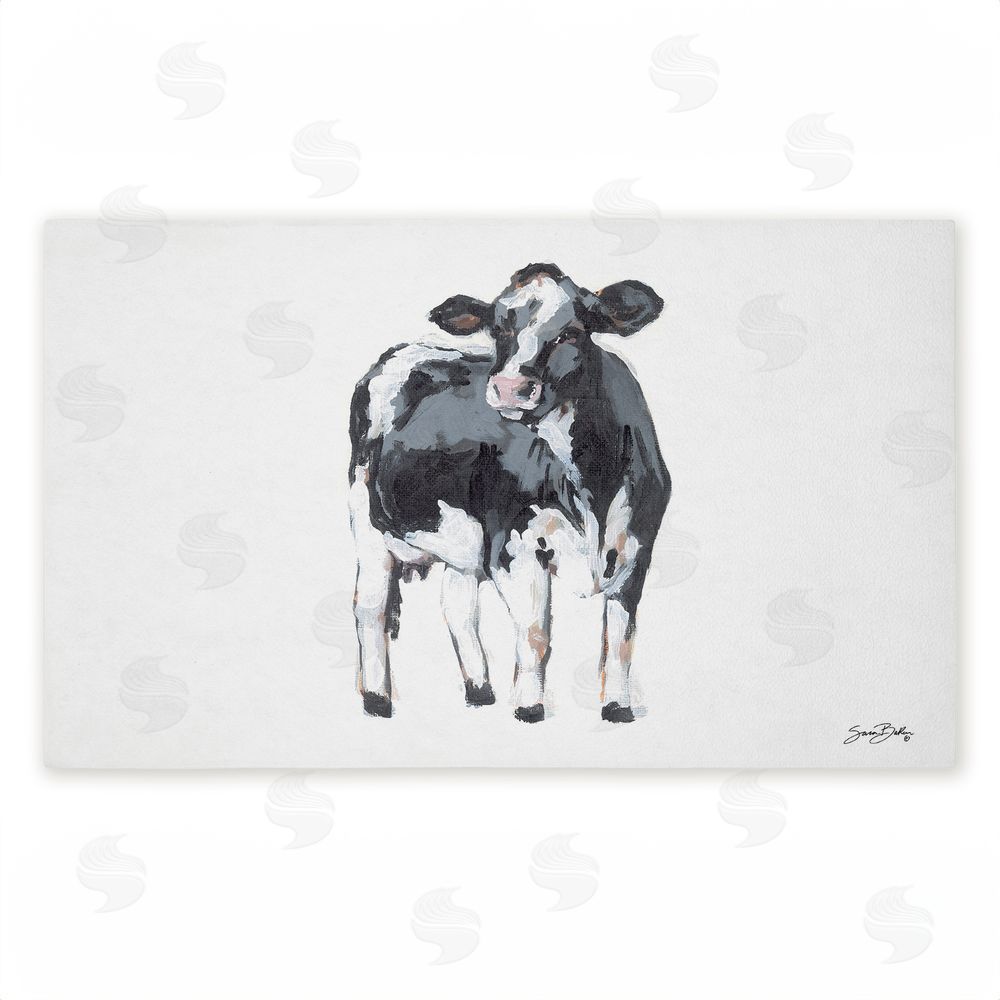 Sara Baker Standing Country Cow Unwoven Outdoor Door Mat