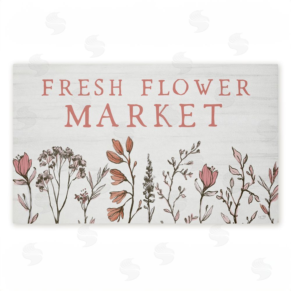 Lux + Me Designs Fresh Flower Market Blooms Unwoven Outdoor Door Mat
