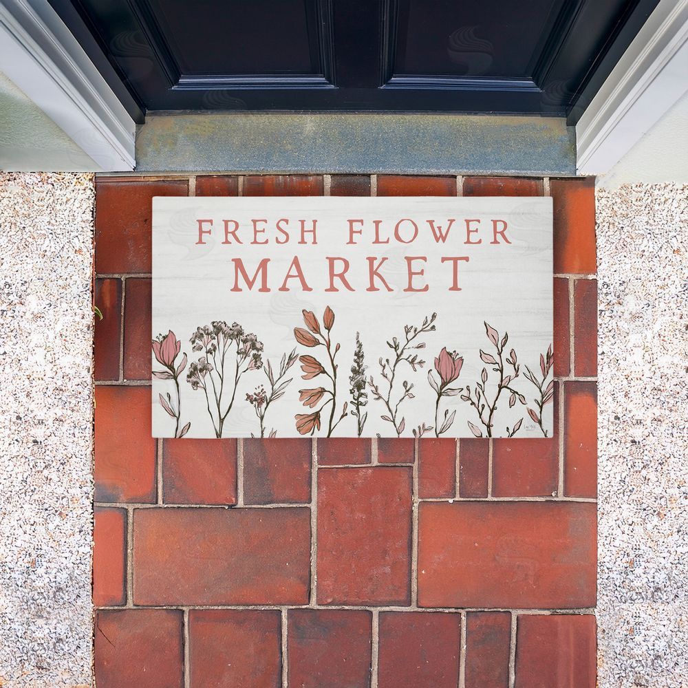 Lux + Me Designs Fresh Flower Market Blooms Unwoven Outdoor Door Mat
