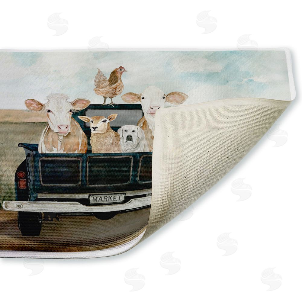 Cindy Jacobs Ready For A Ride Animals Plush Bathroom Floor Mat