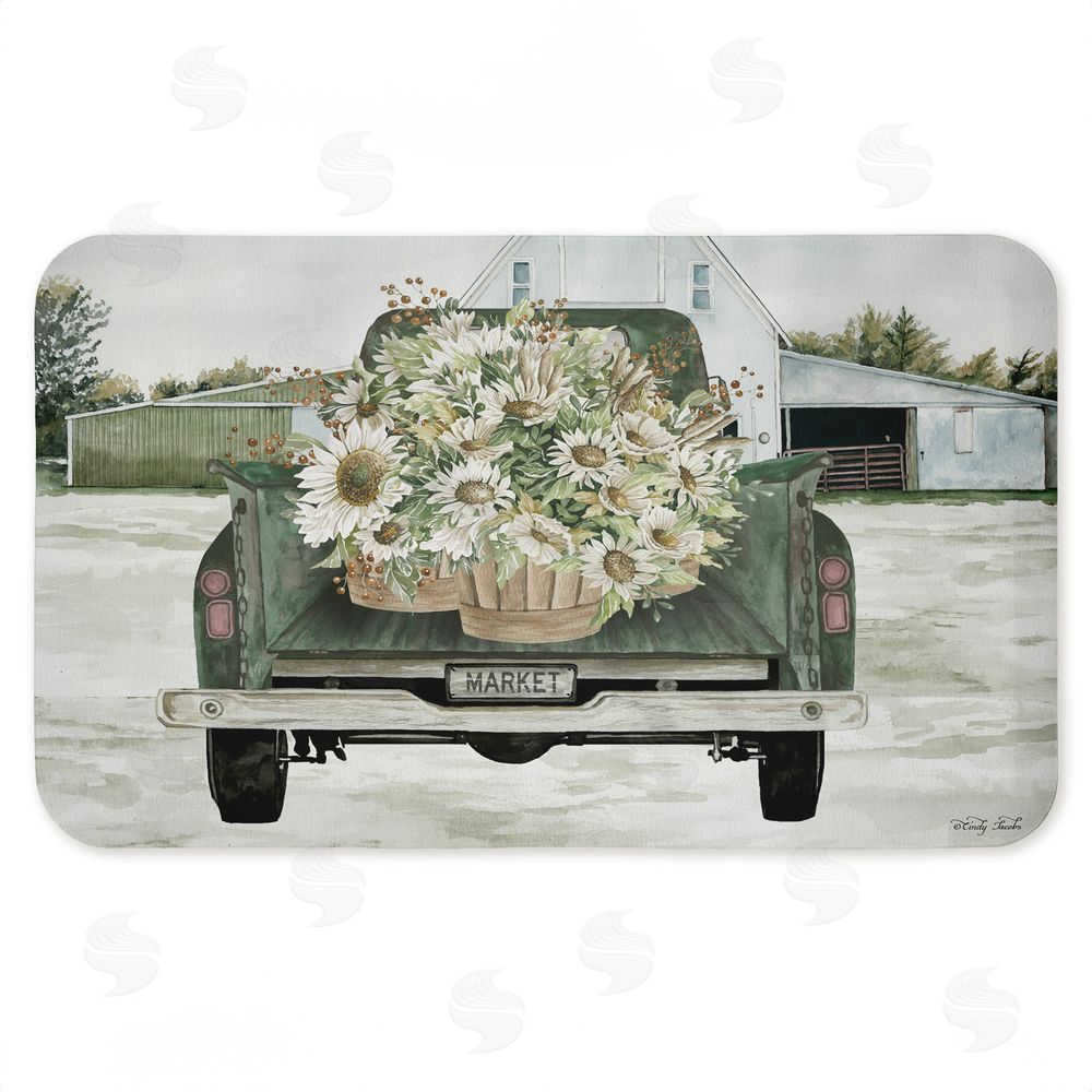 Cindy Jacobs Country Flower Delivery Kitchen Floor Mat
