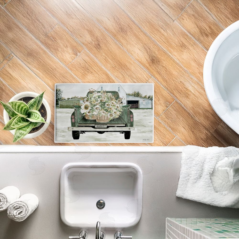 Cindy Jacobs Country Flower Delivery Plush Bathroom Floor Mat