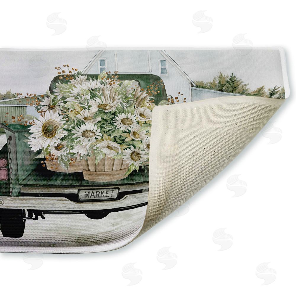 Cindy Jacobs Country Flower Delivery Plush Bathroom Floor Mat