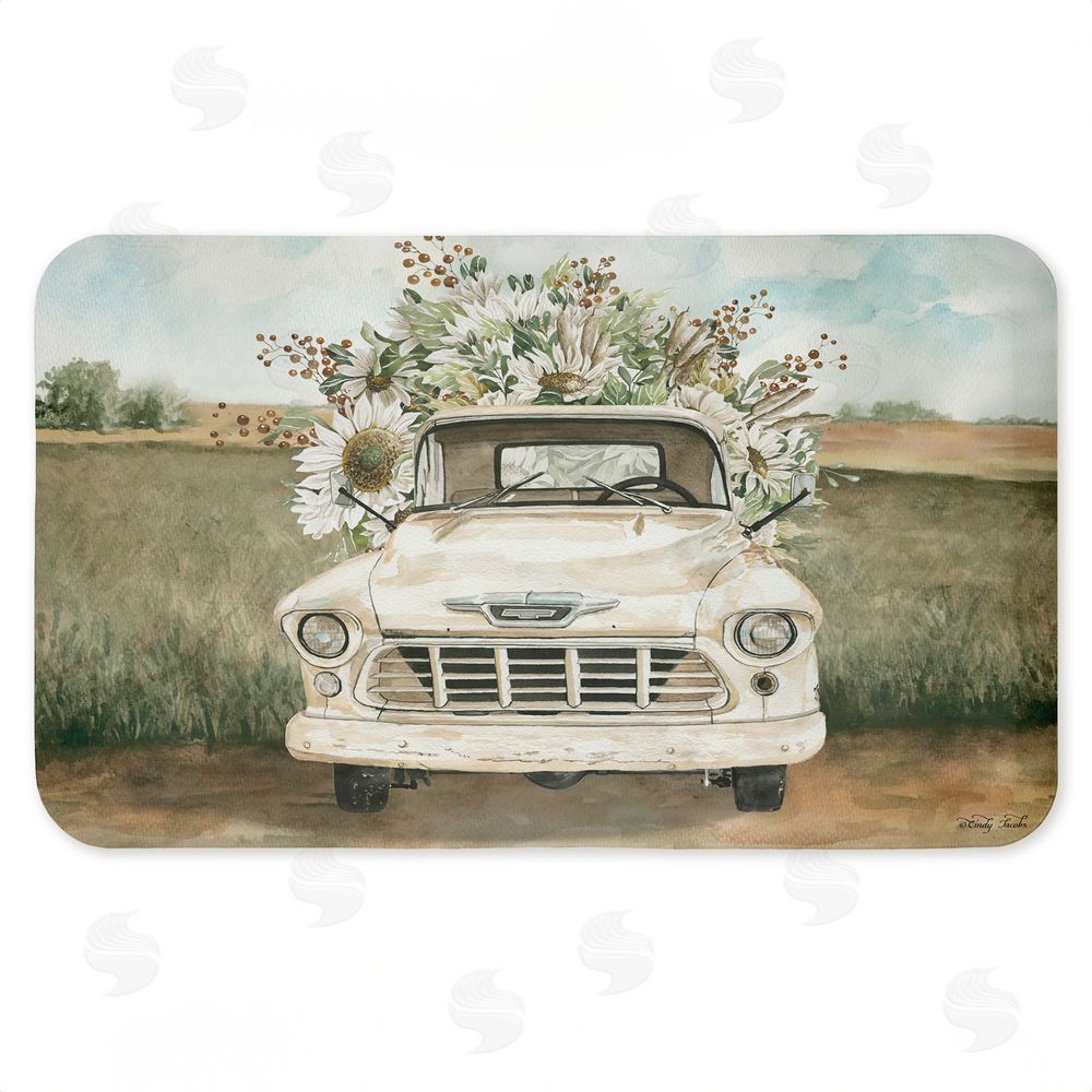 Cindy Jacobs Vintage Flower Delivery Kitchen Floor Mat