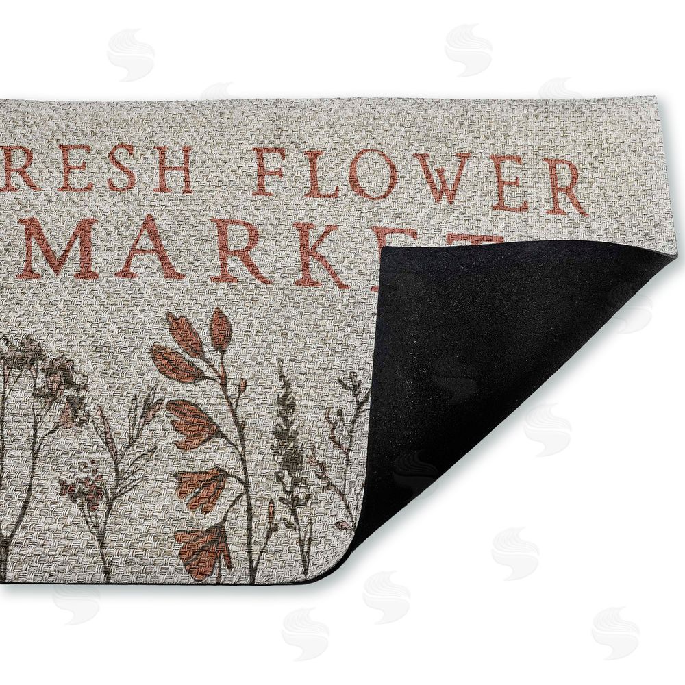 Lux + Me Designs Fresh Flower Market Blooms Outdoor Faux Sisal Door Mat