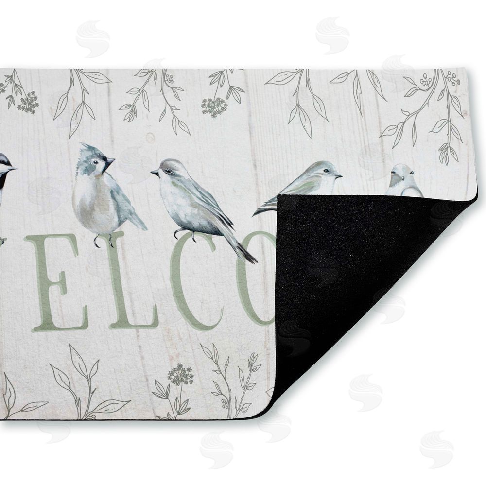 Elizabeth Tyndall Welcome Cottage Birds Entry Unwoven Outdoor Door Mat