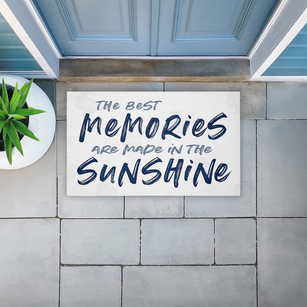 Lettered and Lined Best Memories In Sunshine Unwoven Outdoor Door Mat