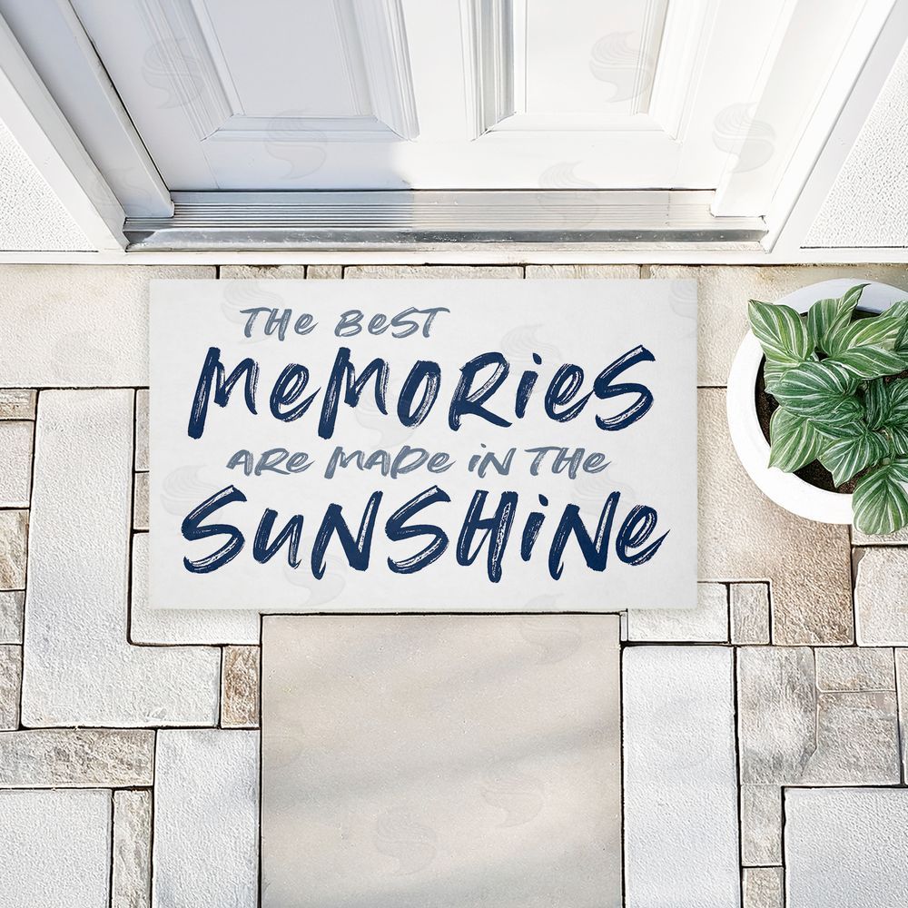 Lettered and Lined Best Memories In Sunshine Unwoven Outdoor Door Mat