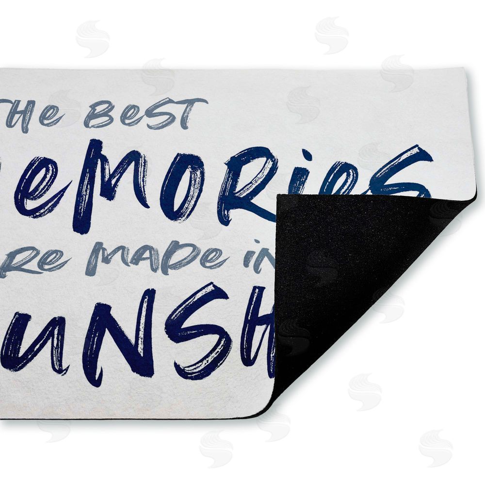 Lettered and Lined Best Memories In Sunshine Unwoven Outdoor Door Mat