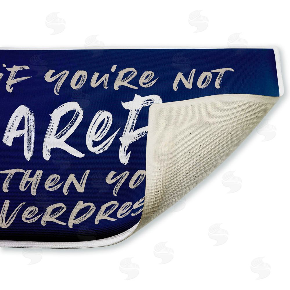 Lettered and Lined Not Barefoot Then Overdressed Plush Bathroom Floor Mat