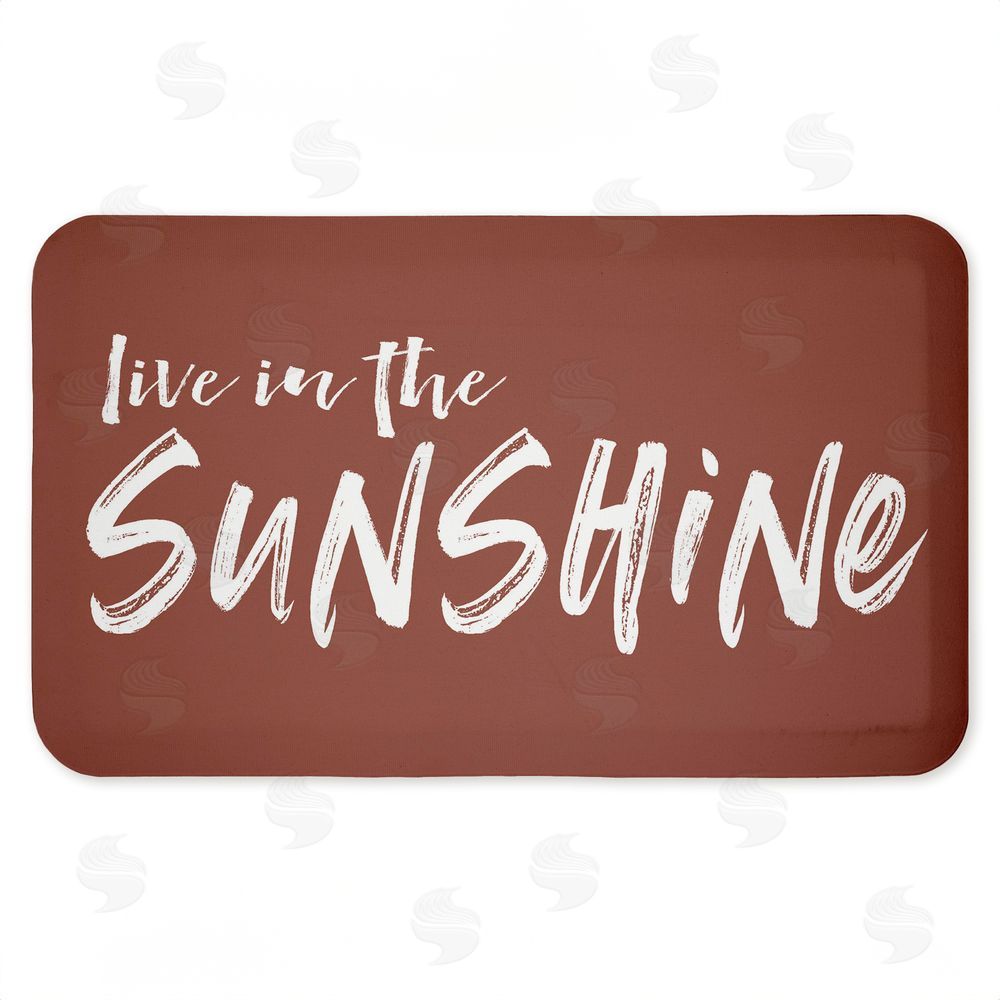 Lettered and Lined Live In The Sunshine Kitchen Floor Mat