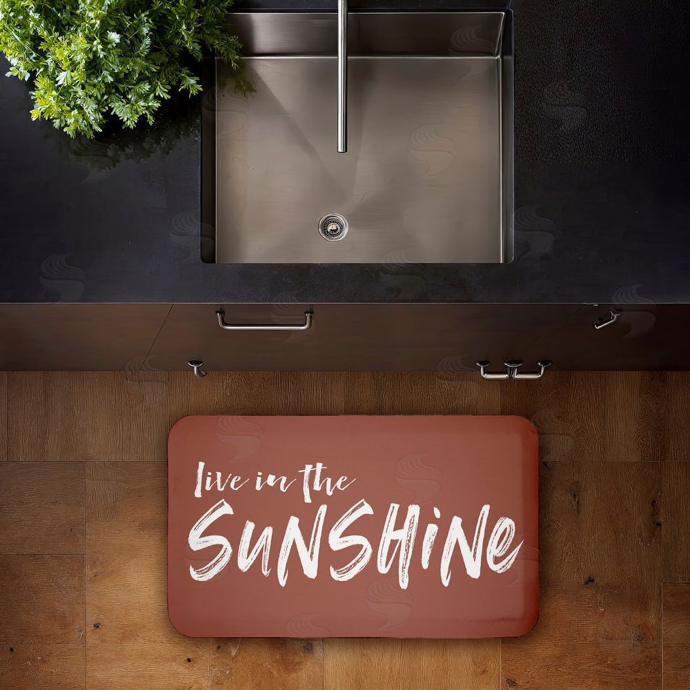 Lettered and Lined Live In The Sunshine Kitchen Floor Mat