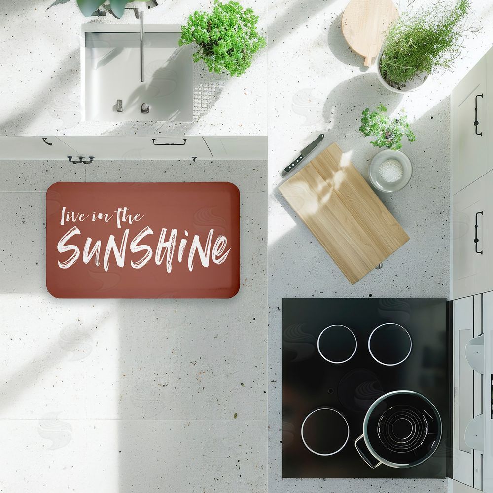 Lettered and Lined Live In The Sunshine Kitchen Floor Mat