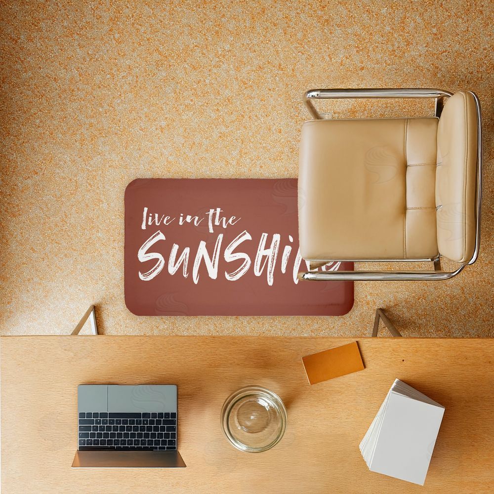 Lettered and Lined Live In The Sunshine Kitchen Floor Mat