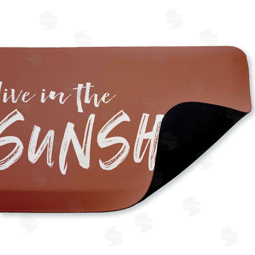 Lettered and Lined Live In The Sunshine Kitchen Floor Mat