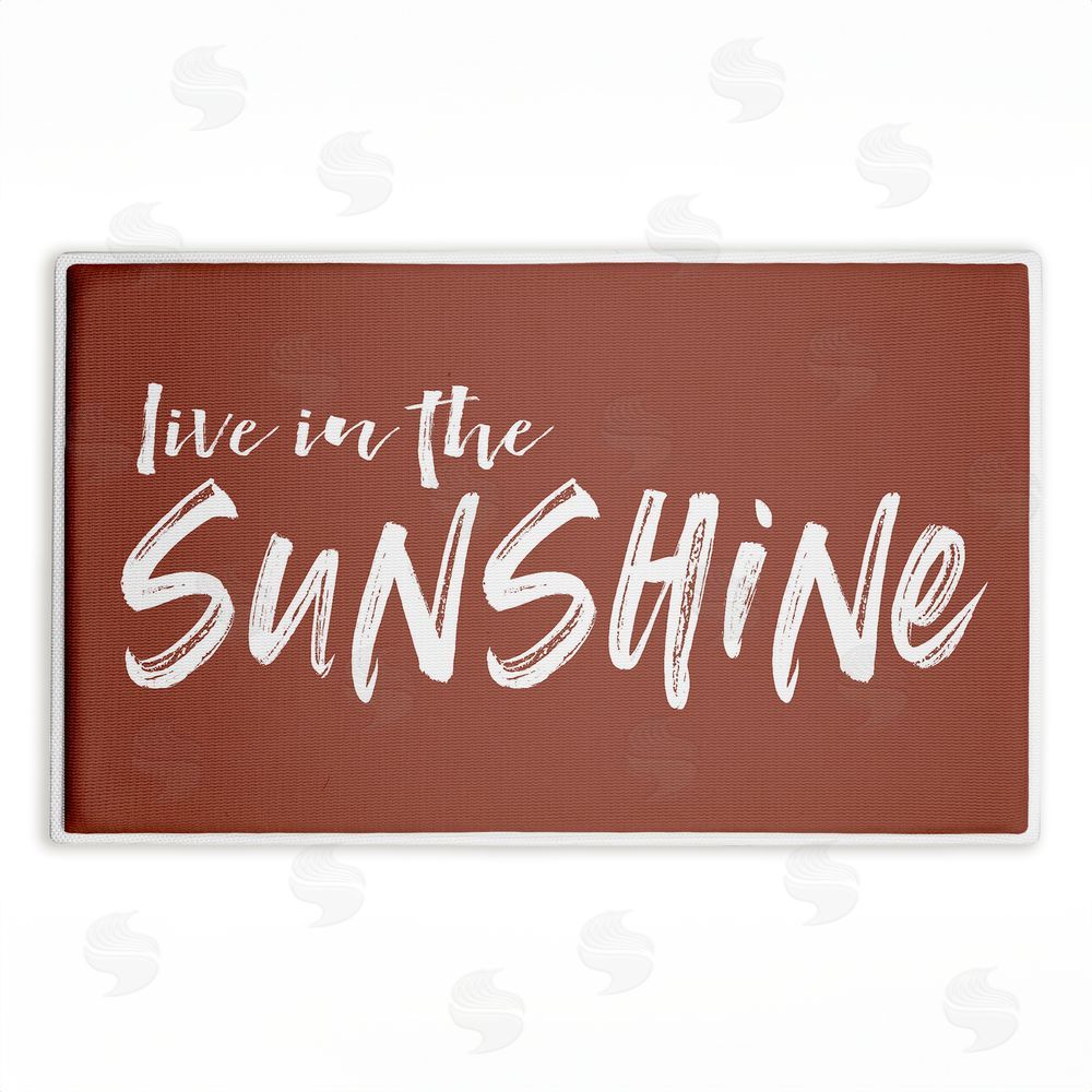Lettered and Lined Live In The Sunshine Plush Bathroom Floor Mat