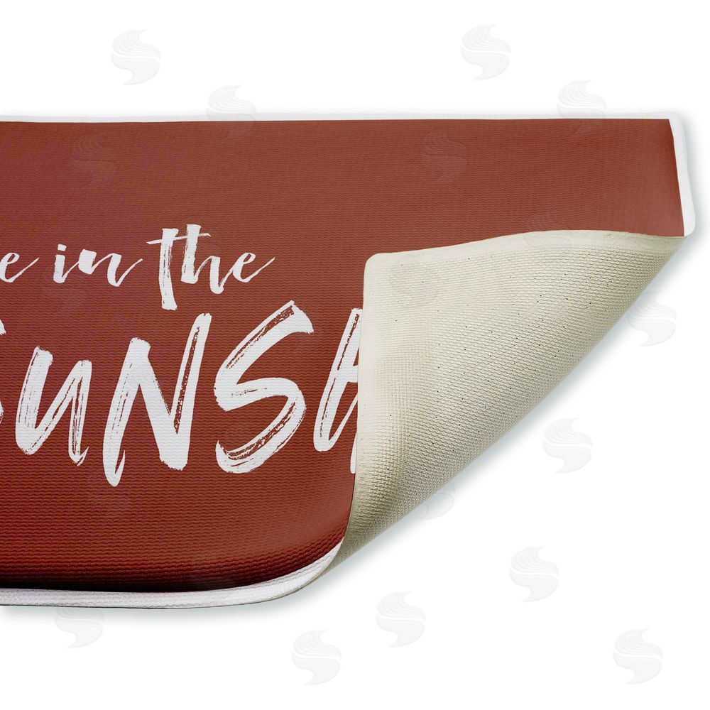 Lettered and Lined Live In The Sunshine Plush Bathroom Floor Mat