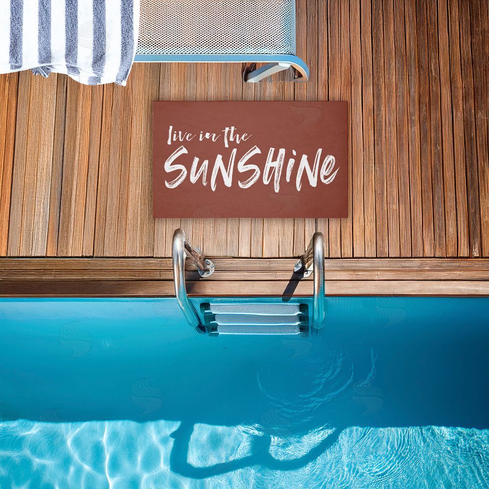 Lettered and Lined Live In The Sunshine Unwoven Outdoor Door Mat
