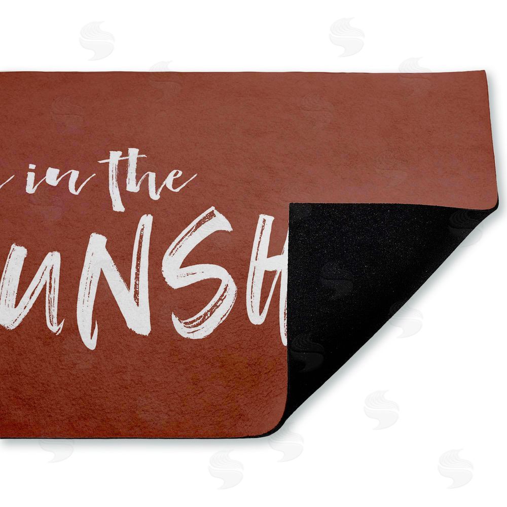 Lettered and Lined Live In The Sunshine Unwoven Outdoor Door Mat