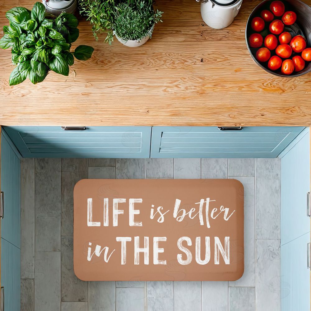Lettered and Lined Better In The Sun Kitchen Floor Mat