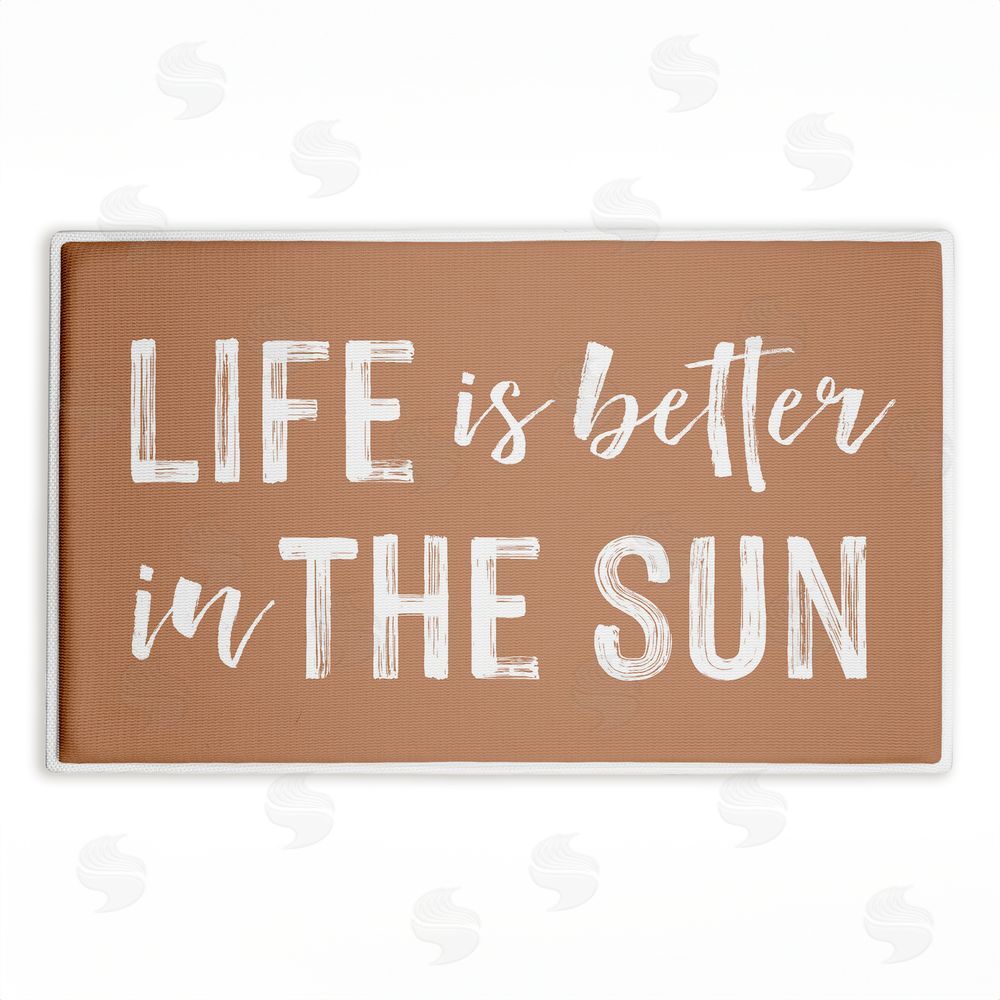 Lettered and Lined Better In The Sun Plush Bathroom Floor Mat