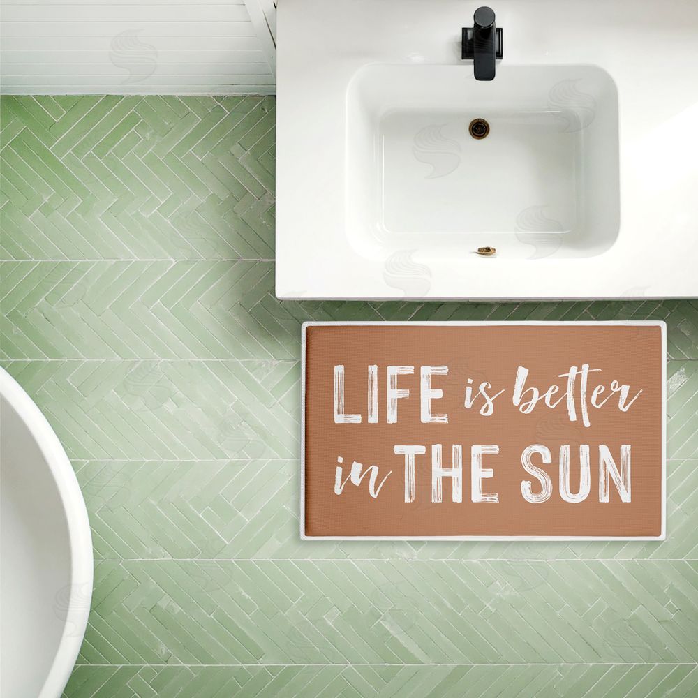 Lettered and Lined Better In The Sun Plush Bathroom Floor Mat