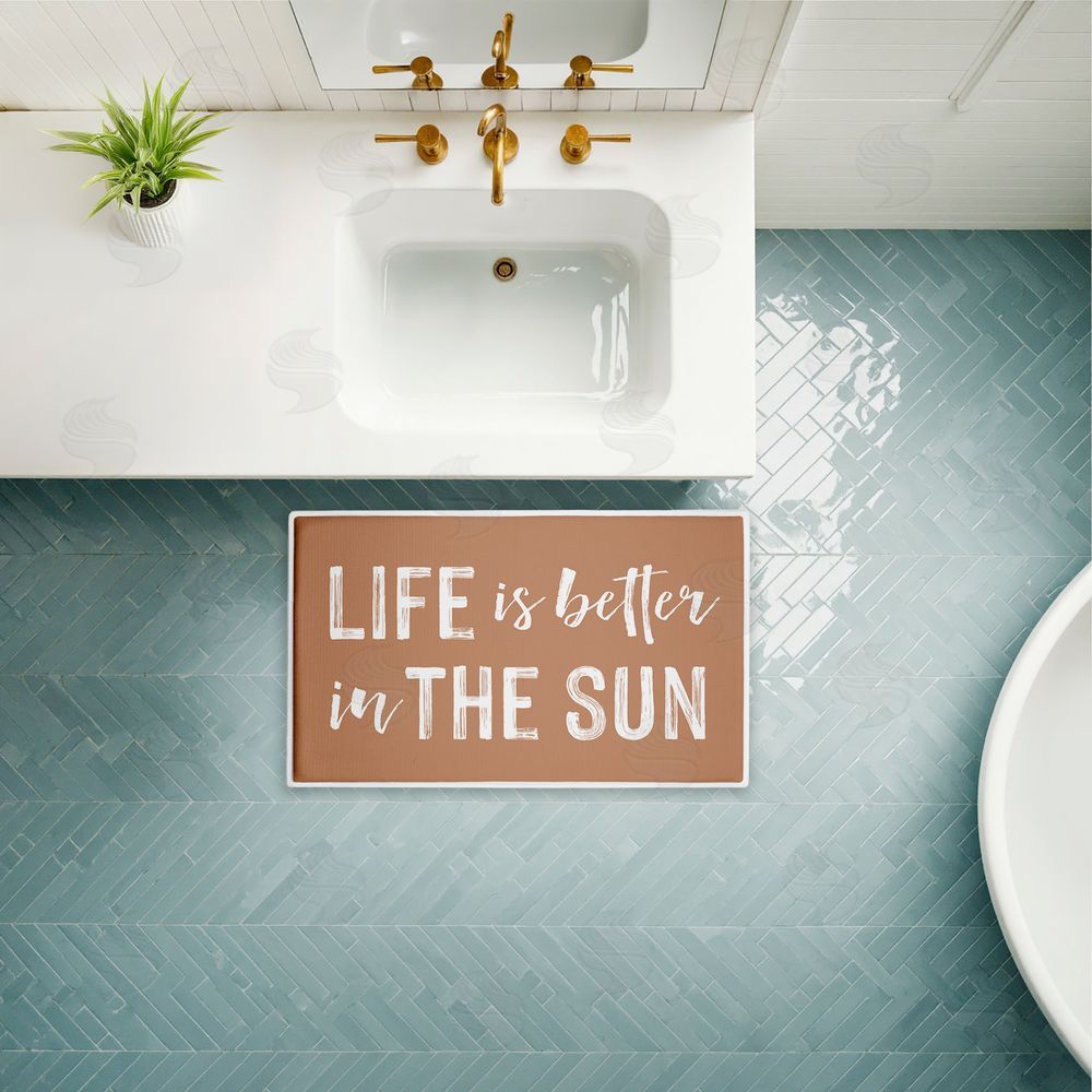 Lettered and Lined Better In The Sun Plush Bathroom Floor Mat