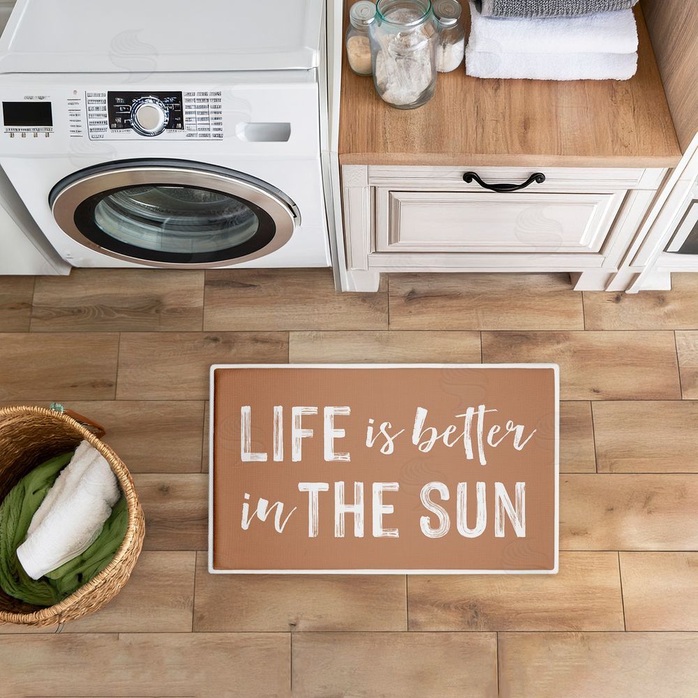 Lettered and Lined Better In The Sun Plush Bathroom Floor Mat