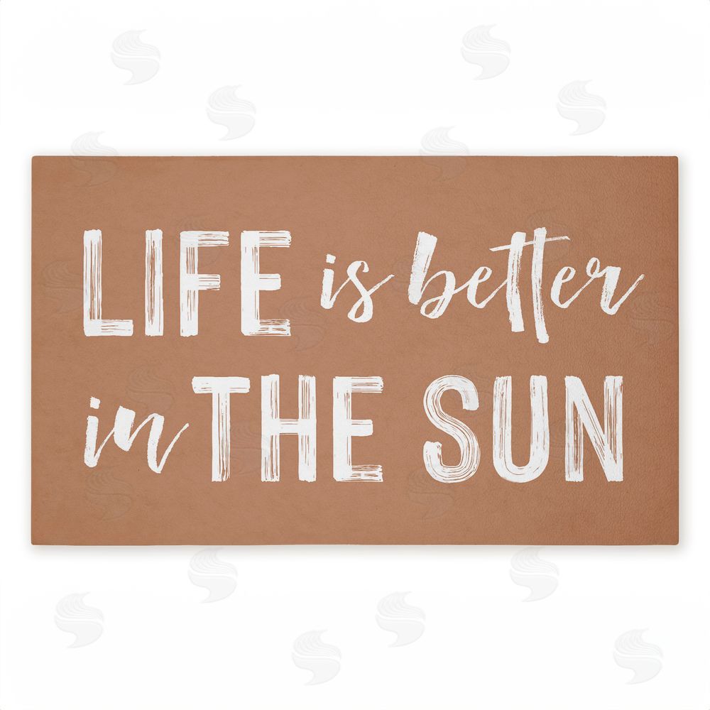 Lettered and Lined Better In The Sun Unwoven Outdoor Door Mat