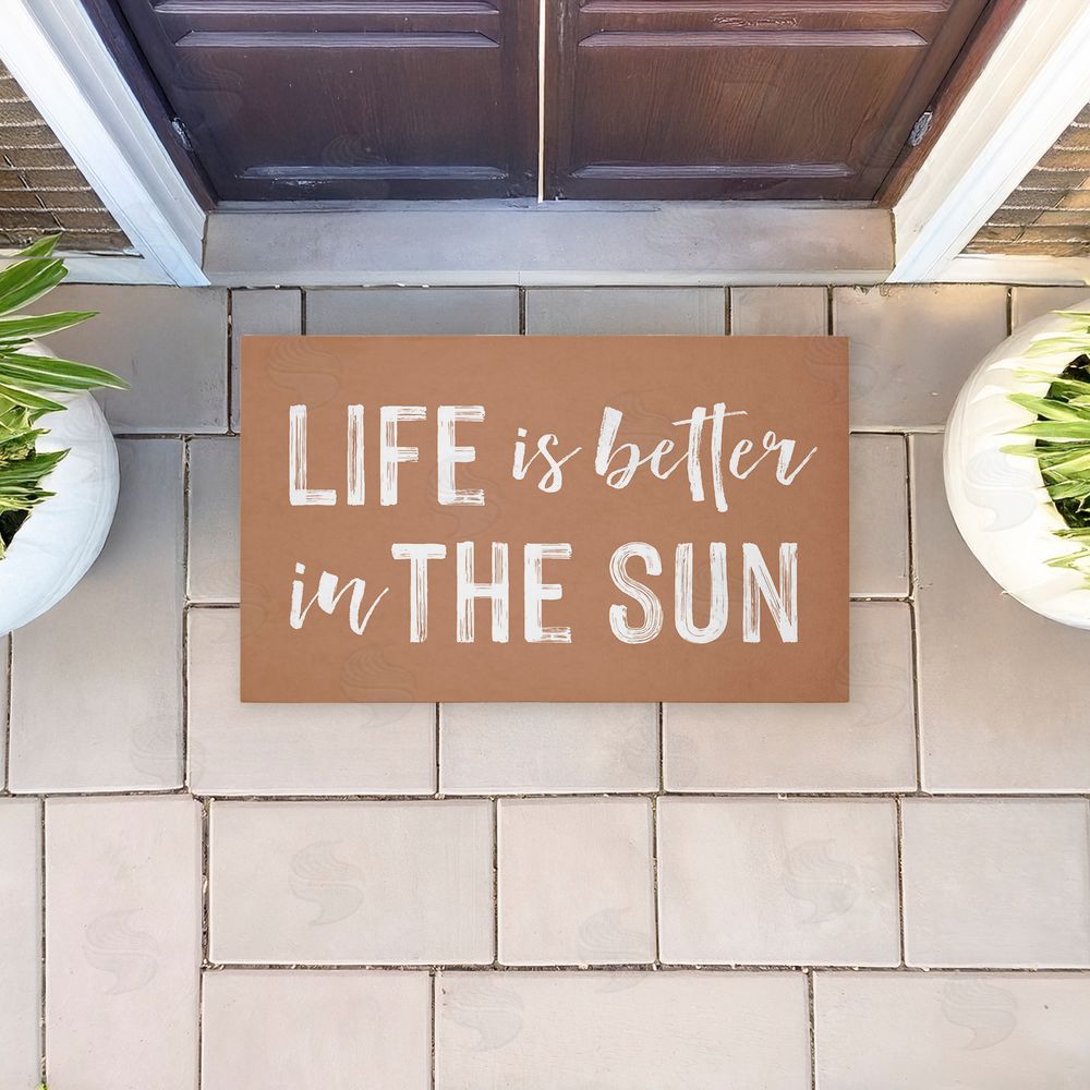 Lettered and Lined Better In The Sun Unwoven Outdoor Door Mat