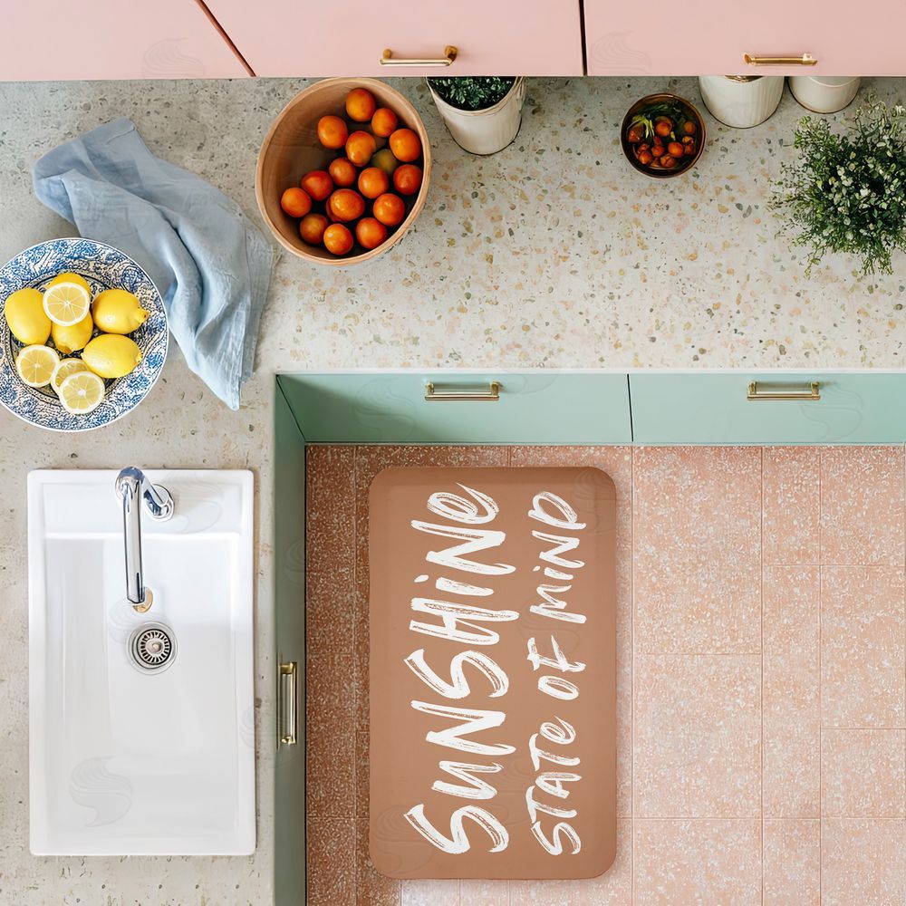 Lettered and Lined Sunshine Summer Sentiment Kitchen Floor Mat