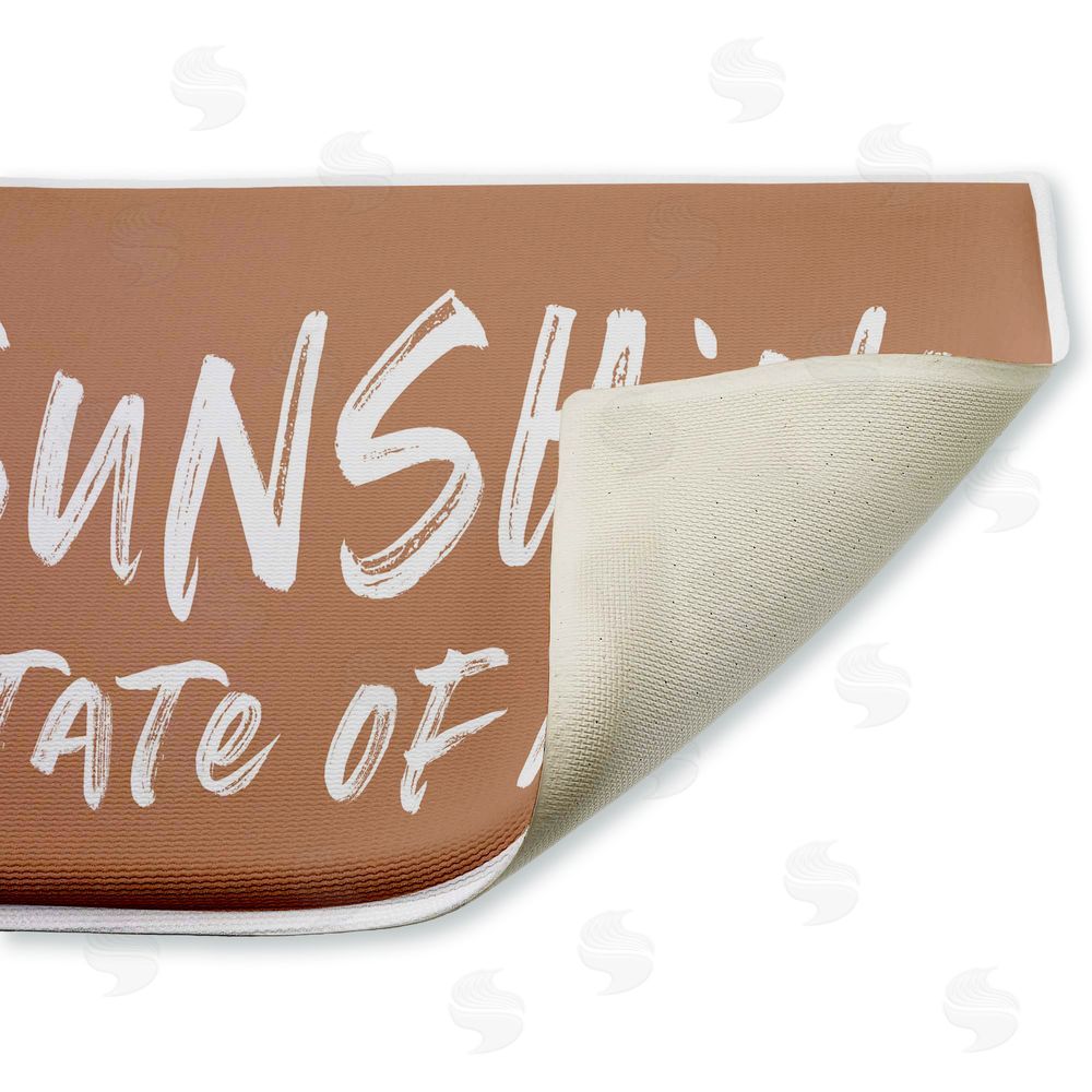 Lettered and Lined Sunshine Summer Sentiment Plush Bathroom Floor Mat