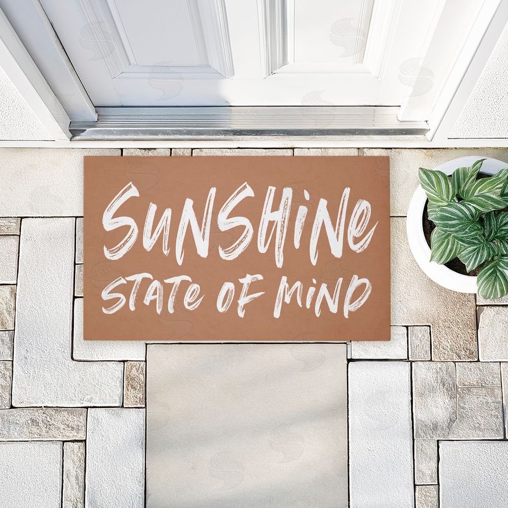 Lettered and Lined Sunshine Summer Sentiment Unwoven Outdoor Door Mat
