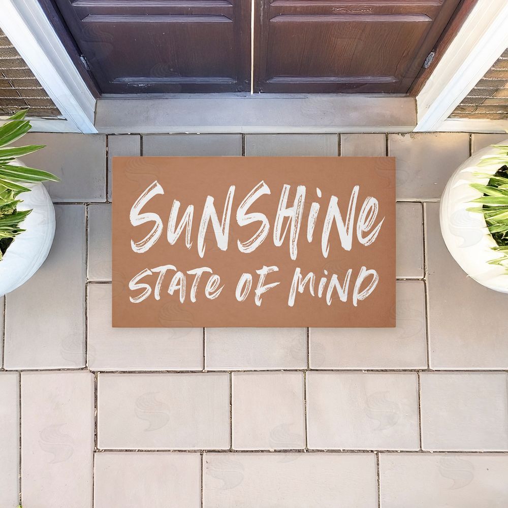 Lettered and Lined Sunshine Summer Sentiment Unwoven Outdoor Door Mat