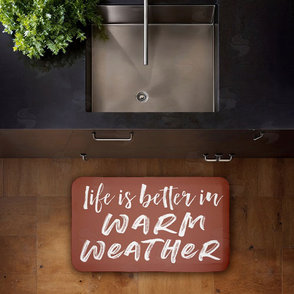 Lettered and Lined Better In Warm Weather Kitchen Floor Mat