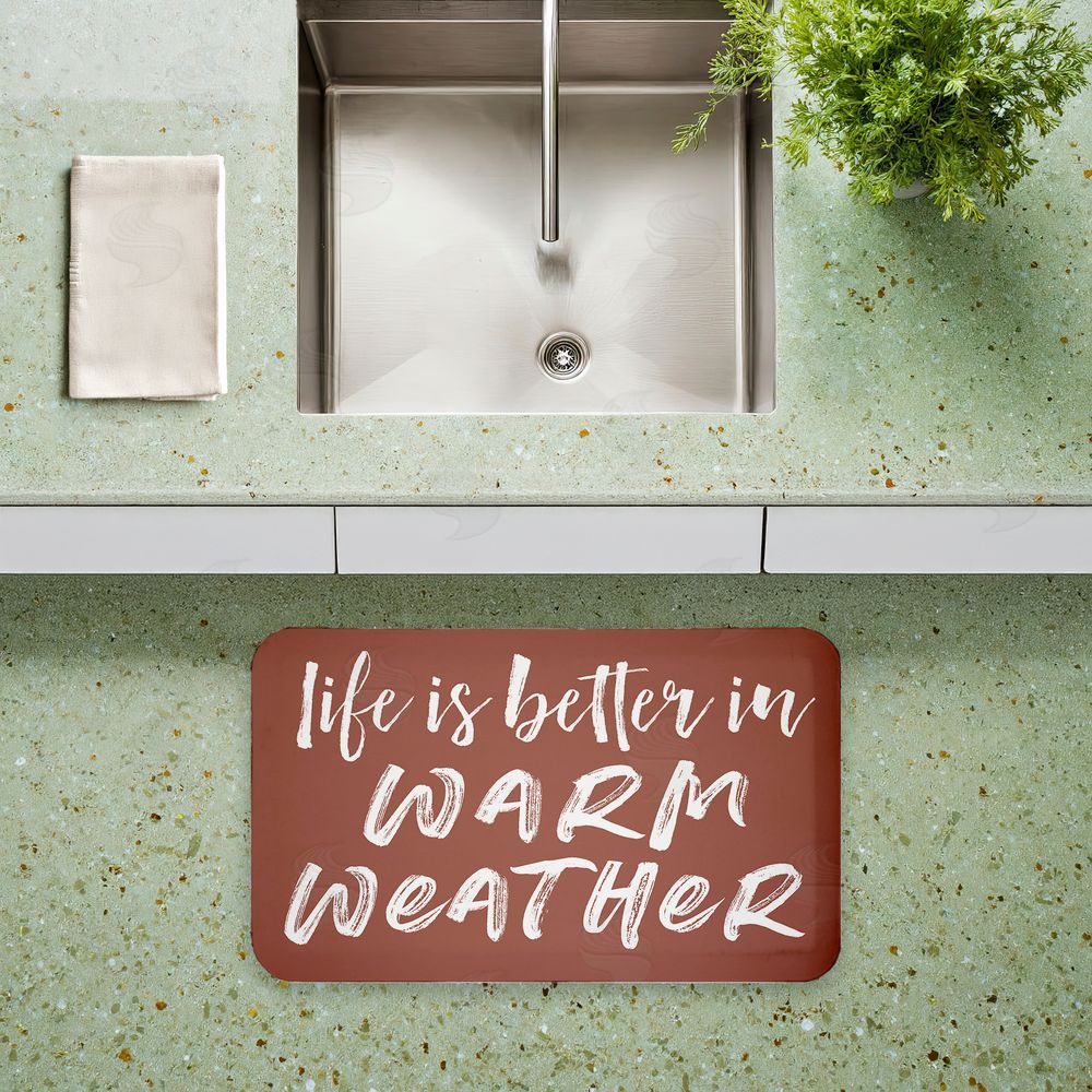 Lettered and Lined Better In Warm Weather Kitchen Floor Mat